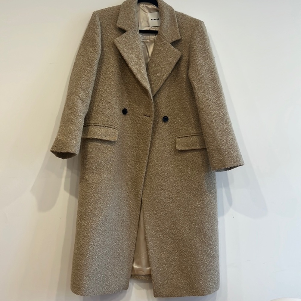 Sandro Boucle long coat size 40 FR